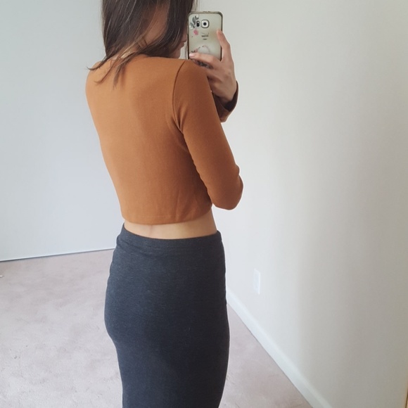 LNA Mustard Crop Top - Picture 3 of 8